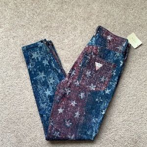 Guess 🇺🇸 Stars&Stripes Jeans 1981 zip crop